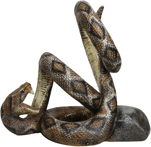 Miniatura 5 de Ebros Gift Southwestern Wildlife - Soporte para botella de vino de serpiente de cascabel en espiral con espalda de diamante, escultura como barra y