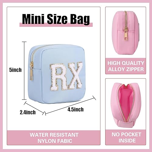 Miniatura 2 de Bolsa de cosméticos personalizada de nailon Rx, bonita bolsa de felpilla con cremallera, bolsa de vitaminas de viaje para maquillaje preparado para