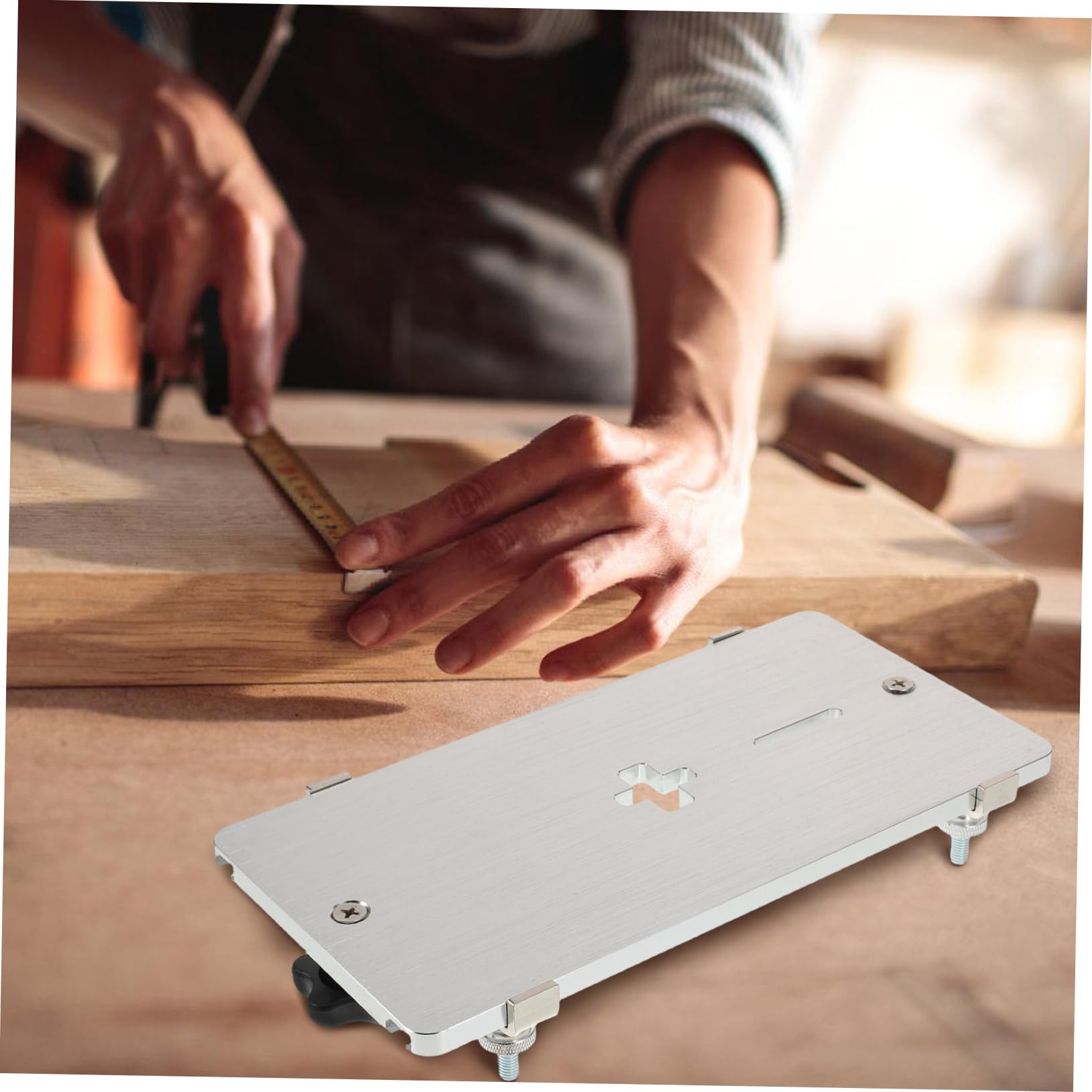 DOITOOL Banco de Trabajo Placa de Soporte Calar Eléctrica de Aleación de Aluminio para Carpintería, Alta Precisión y Corte