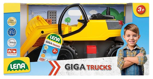 Foto 4 de 8 de Lena - Giga Trucks Pro Excavador Juguete por 3+ Años Niños, Amarillo/Negro