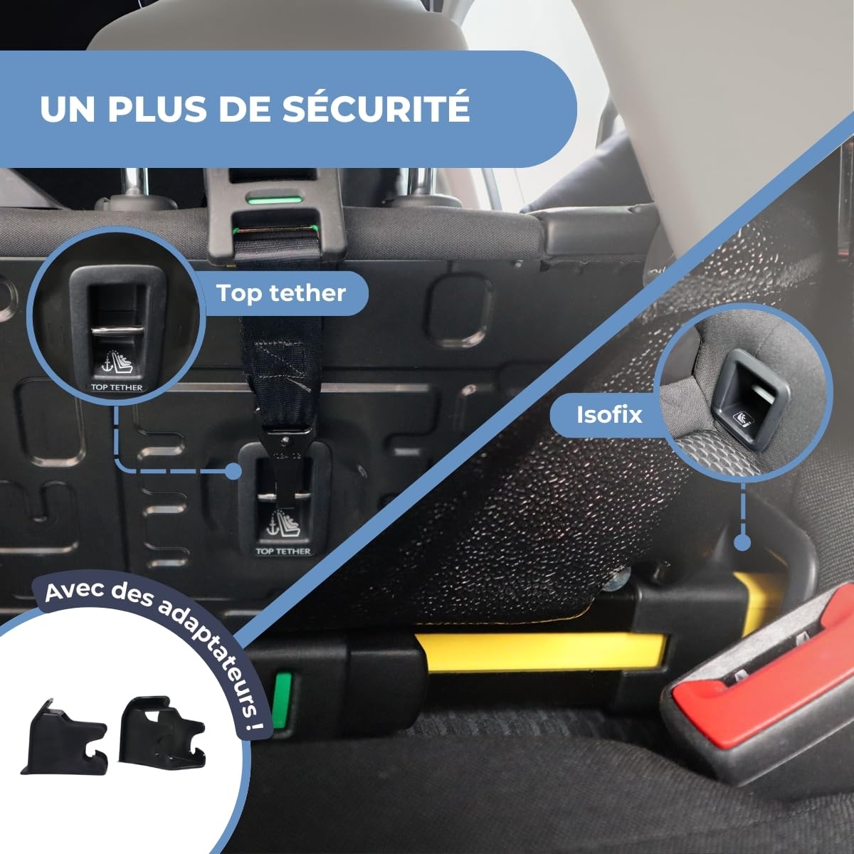 Mobiclinic®, Siège Auto, ISOFIX, Rotation à 360°, I-Size ECE R129, Fixation supérieure, Groupe 0/1/2/3, Convertible, 0 à 36 kg, Harnais 5 points, 0-12 ans, Réglable, Inclinaison 3 Positions, Pandafix