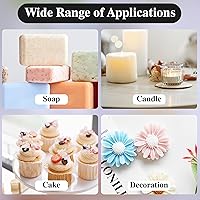 Vista 5 de 4 Pcs Daisy Flower Candle Molds, Silicone Molds for Candles Making, 3D Flower Shape Decorating Mold for Fondant Soap Chocolate Cake, DIY Wax Epoxy