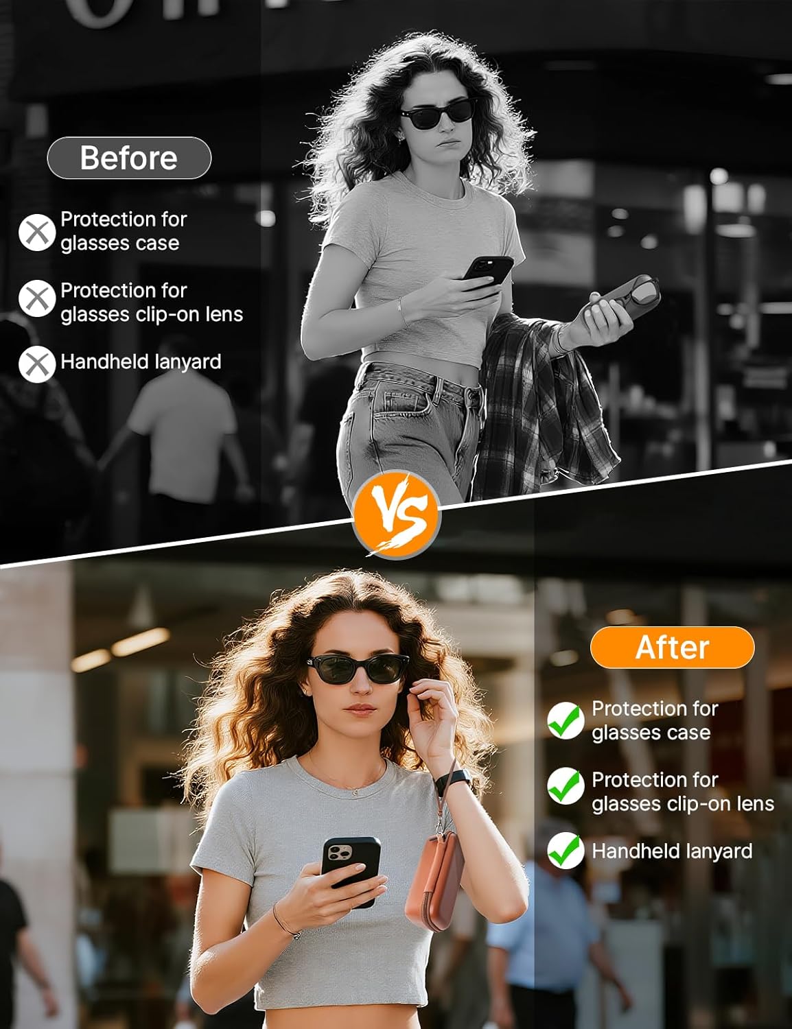 Hard Carrying Case for Ray-Ban Meta Wayfarer/Skyler/Headliner & Gen 2 and Oakley Meta HSTN Smart Glasses Charging case, Travel Case Compatible with Meta Sunglasses Accessories - Image 5