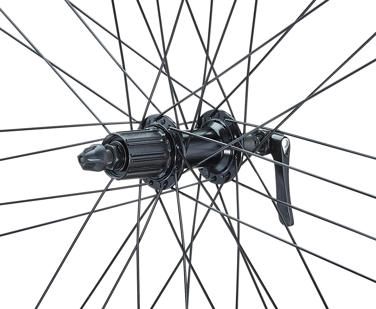 Vuelta Laufradsatz 28 Zoll inkl. Deore HBT610/Acera FH-T3000 Quattro X - Made in Germany - QR Vorder-&Hinterrad mit Felgenbremse/V-Brakes Schwarz - 622x21c Hohlkammer-Laufräder - MTB, ATB