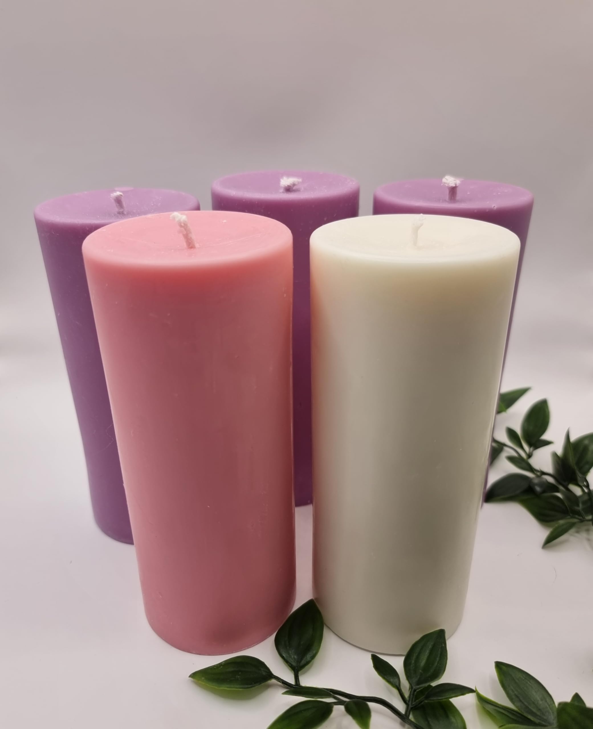 Velas de Navidad de cera de soja hechas a mano (5 unidades)
