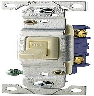 EATON Wiring 1301-7V 15 Amp Single-pole Grounding Toggle Switch, Ivory