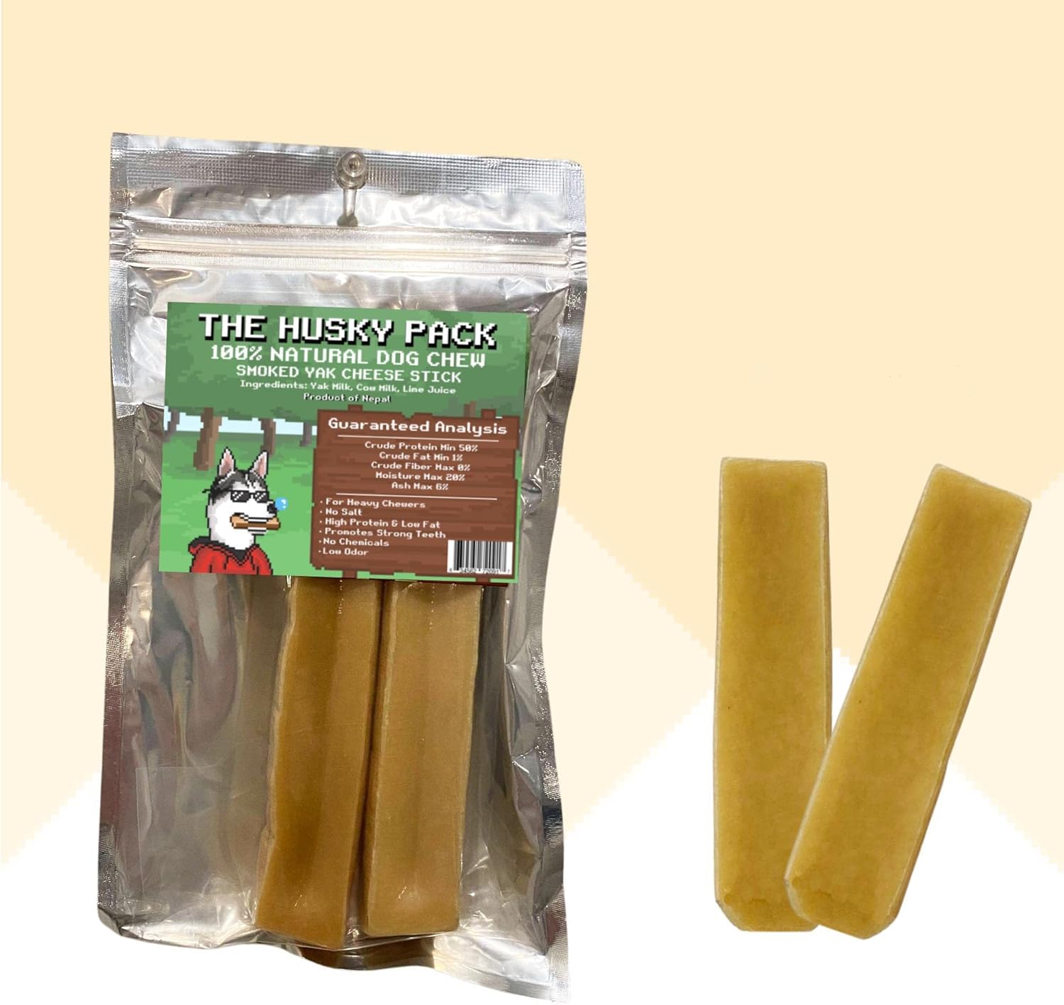 The Husky Pack Himalayan Yak Cheese Chew Sticks (2Pack