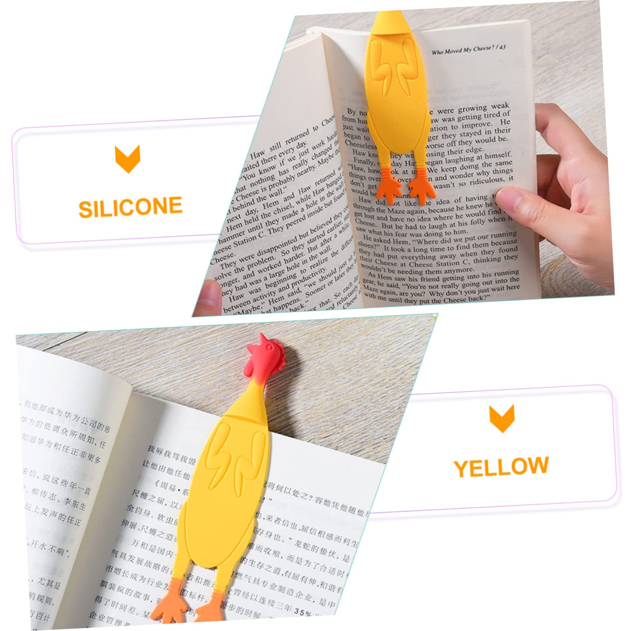 LALAFINA Lot De 5 Signets Animaux Fantaisie En Silicone Outils De Lecture Pour Étudiants Écrivains Garçons Et Filles Légers Et Compacts 2 Pièces X 5