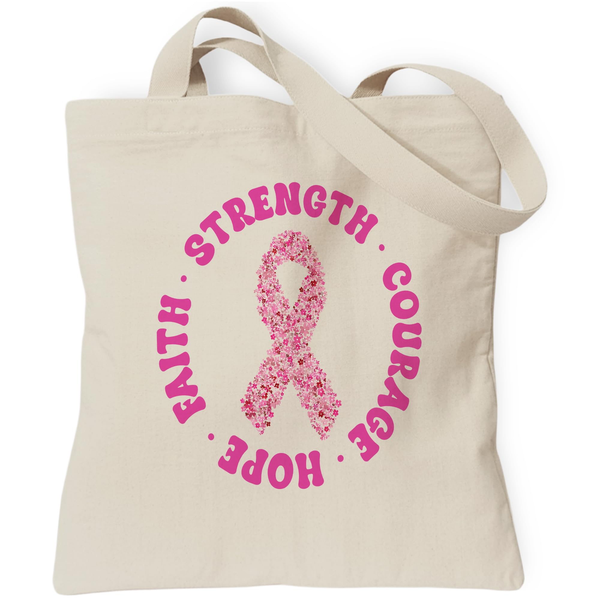 Aesthetic Inspirational Gift Tote Bag, Gifts for Grandma Mom Friend Canvas Bag with Inner Pocket Beige