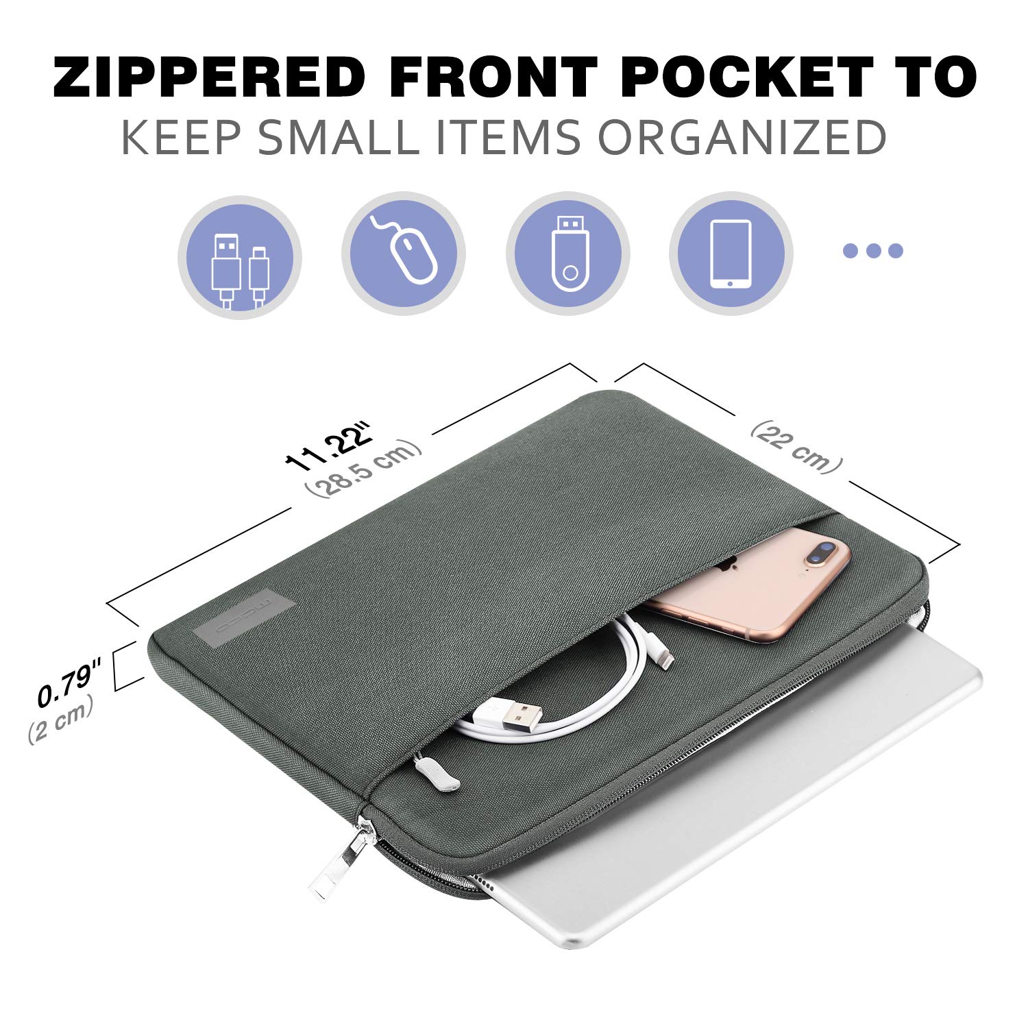 MoKo Tablet Sleeve 9-11 Zoll - Schutzhülle Für IPad & Samsung Tab