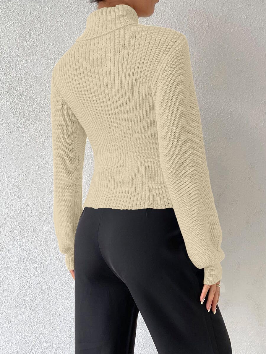 SISKIN Ribbed Long Sleeve Tops for Women Fitted Fall Pullover Sweaters Cut Out Turtle Neck Sweater Sexy Fall Outfits - Image 2