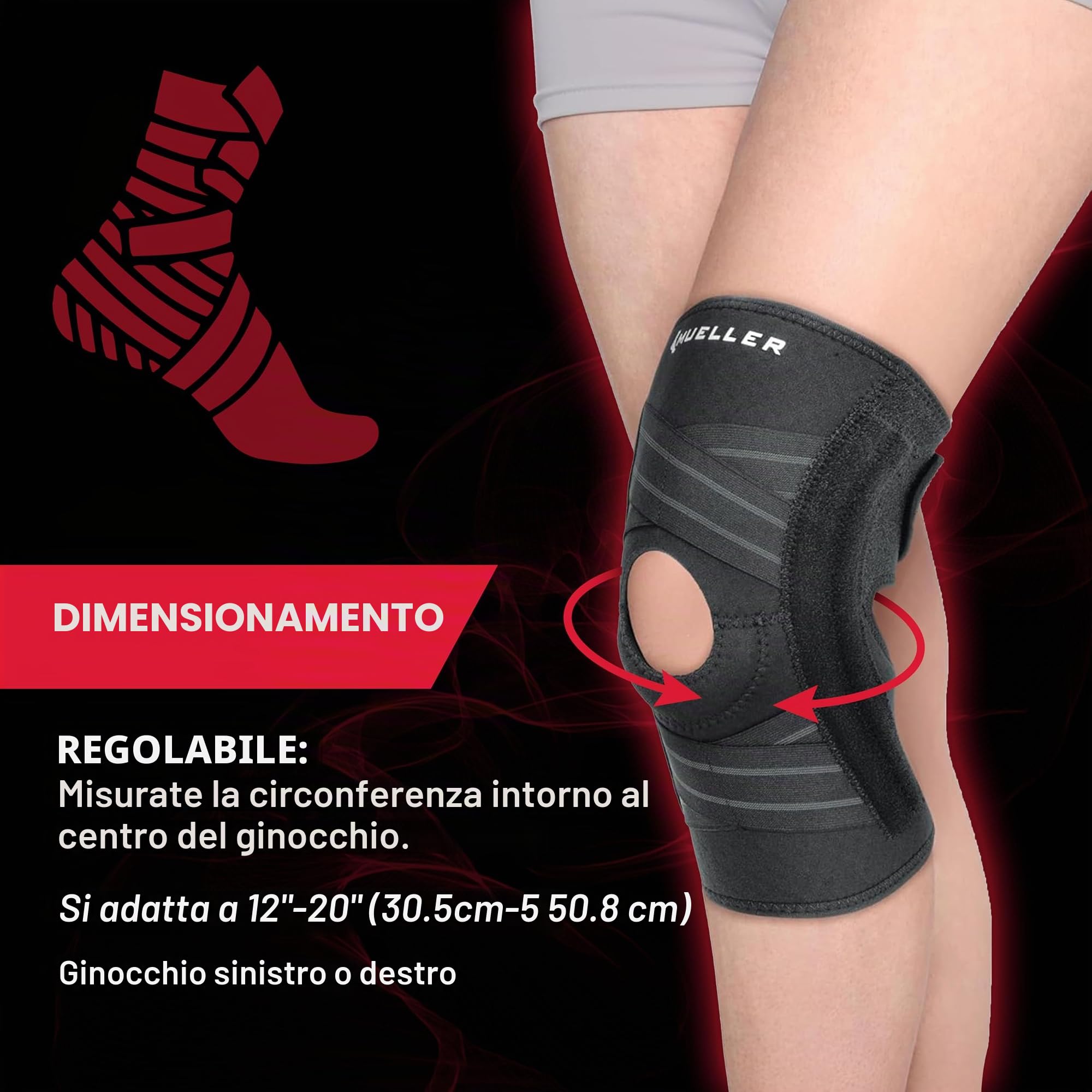 Mueller - Stabilizzatore per ginocchio con regolazione automatica