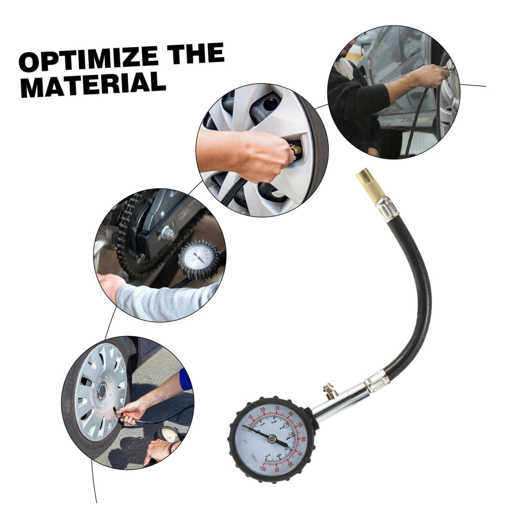 3pièces Manomètre De Pression De Pneus Avec Flexible Jauge Numérique Compacte Pour Gonflage De Voitures Et Camions Outil Pratique Et Fiable Pour Vérification Pression Des Pneus