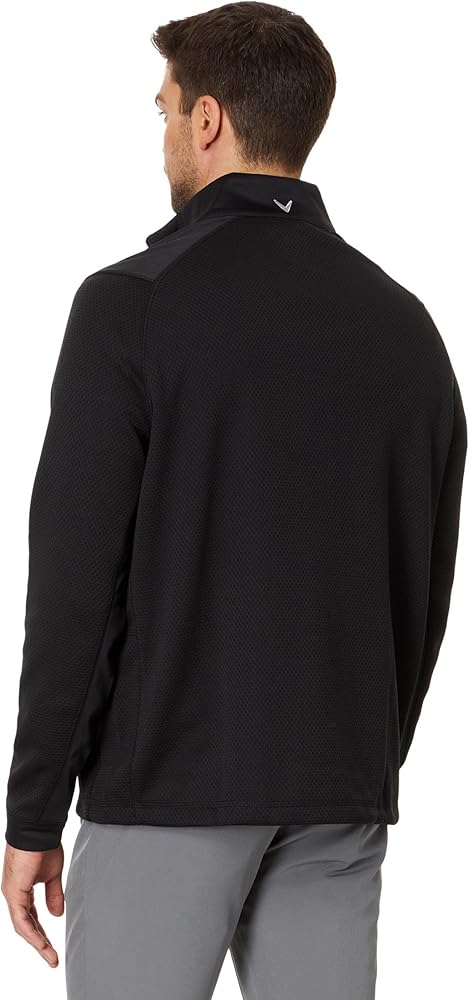 Amazon.com: Callaway Mens Midweight 1/4 Zip Hex Pullover Caviar