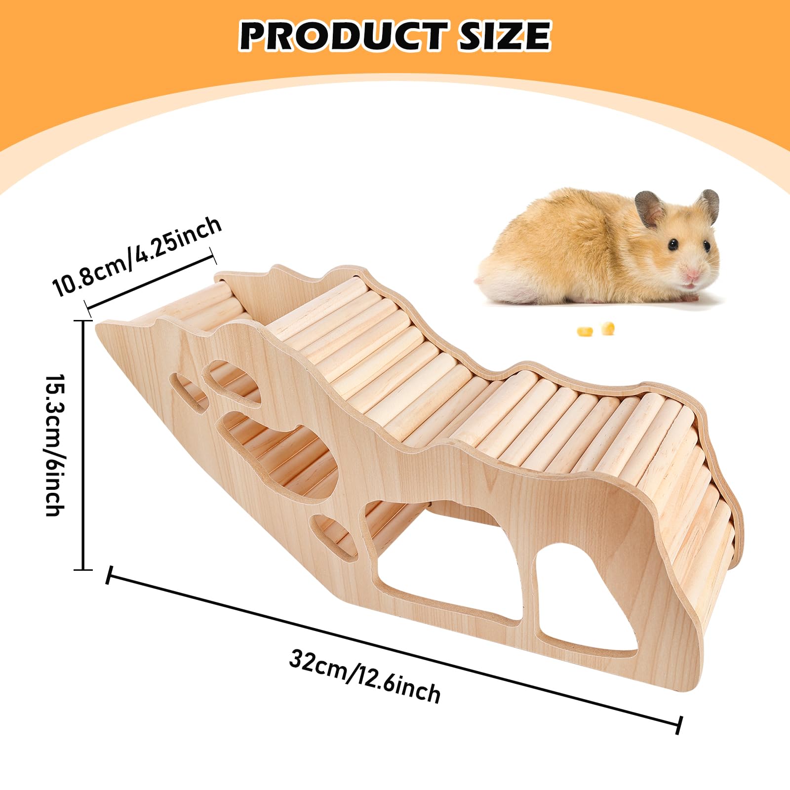 Maison Cochon d'Inde Bois, Tunnel Cochon d'Inde, Cabane Cochons D'indes, Maison pour Cochons D'indes avec échelle d'escalade, Maisons Rongeur Maisons De Hamster pour Gerbilles