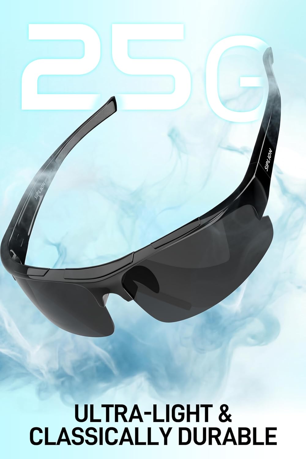 SIPLION Polarized Sunglasses Men Sports: UV400 Protection Anti-Slip Wrap-Around TR90 Frame for Driving Fishing Golf Running - Image 4