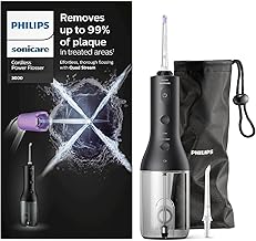 Philips Sonicare Wireless Power Flosser 3000 Oral Irrigator, Water Flosser for Teeth, Gums and Dental Care, in Black (Model HX3826/33)