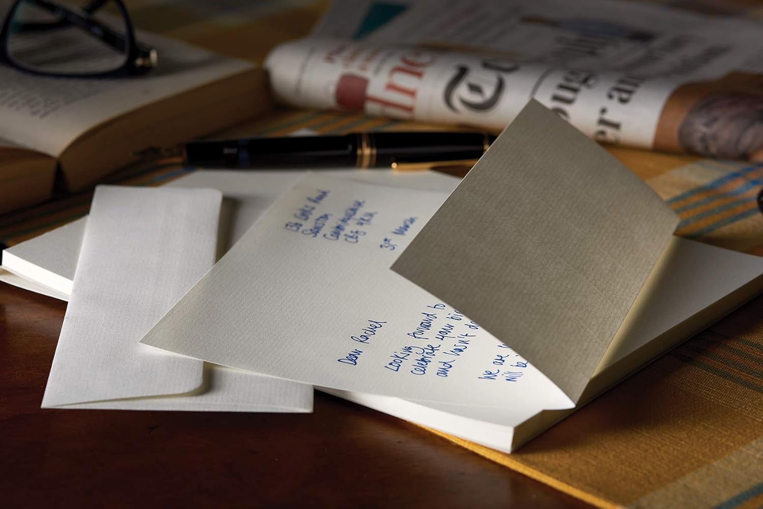 Three Candlesticks 20 Luxury Tissue-lined Envelopes for A5 Writing Pad, Size C6 - White 6 71boHY