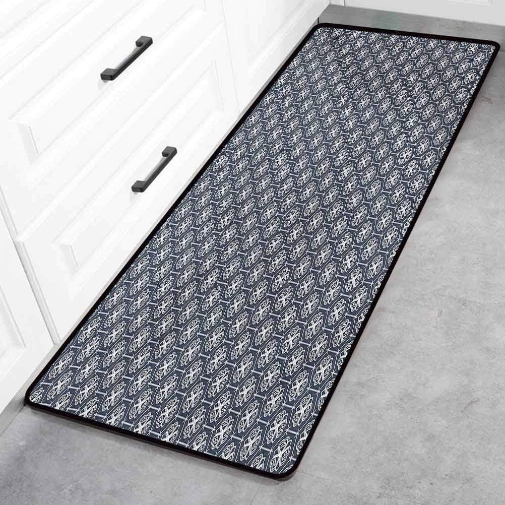 Japanese Runners Rugs for Hallways, Attached Hexagons with