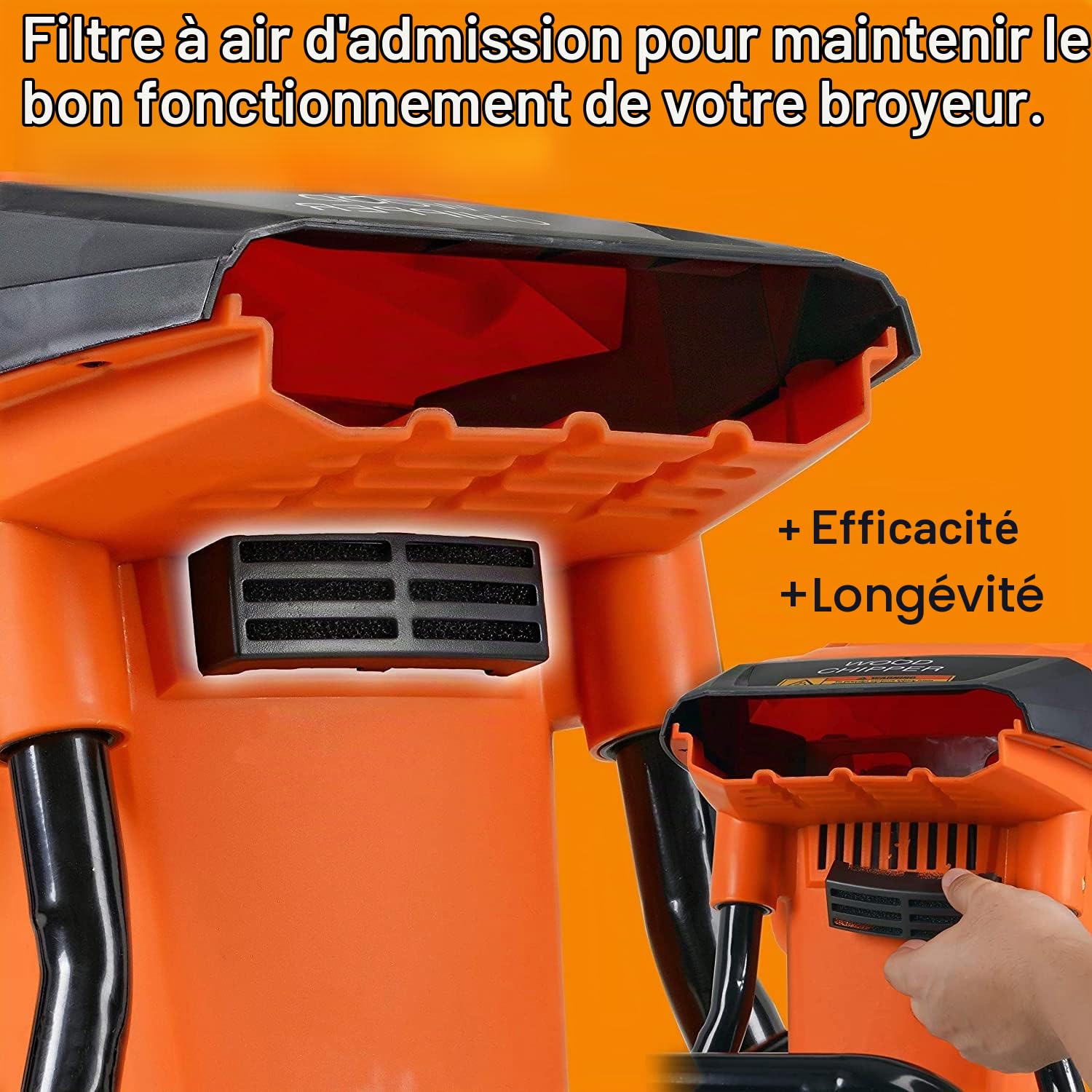 SuperHandy Broyeur de Jardin Électrique Bois Chipper Shredder broyeuse Portable Corps polypropylène Pro 17: 1 Réduction de 2400W 230V 1,5" (39mm) Capacité maximale w / (2) Lames Double Bord