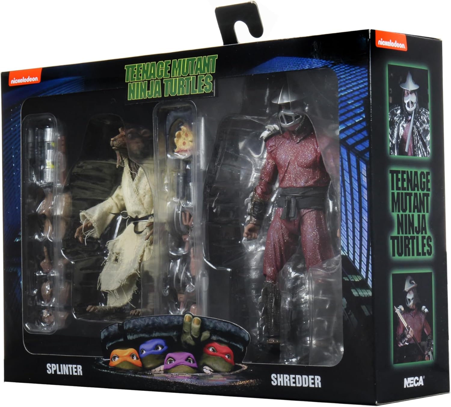 NECA - Teenage Mutant Ninja Turtles (1990 Movie) -7” Scale-Action Figure – Splinter and Shredder 2 Pack