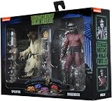 NECA - Mutant Teenager Ninja Turtles (Film 1990) - 7 Inch Scale Action Figure - Pack of 2 Splinter and Shredder - 4