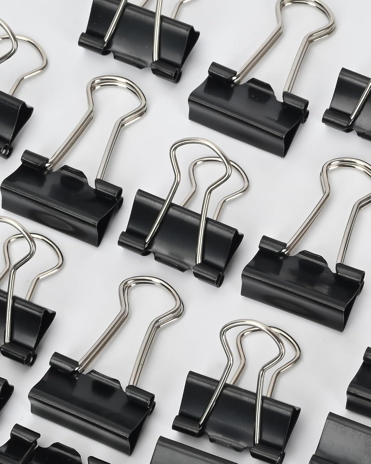 Kleine Klammern, Binder-Clips, 1,9 cm, kleine Büroklammern für Büro (48 Stück) (schwarz)