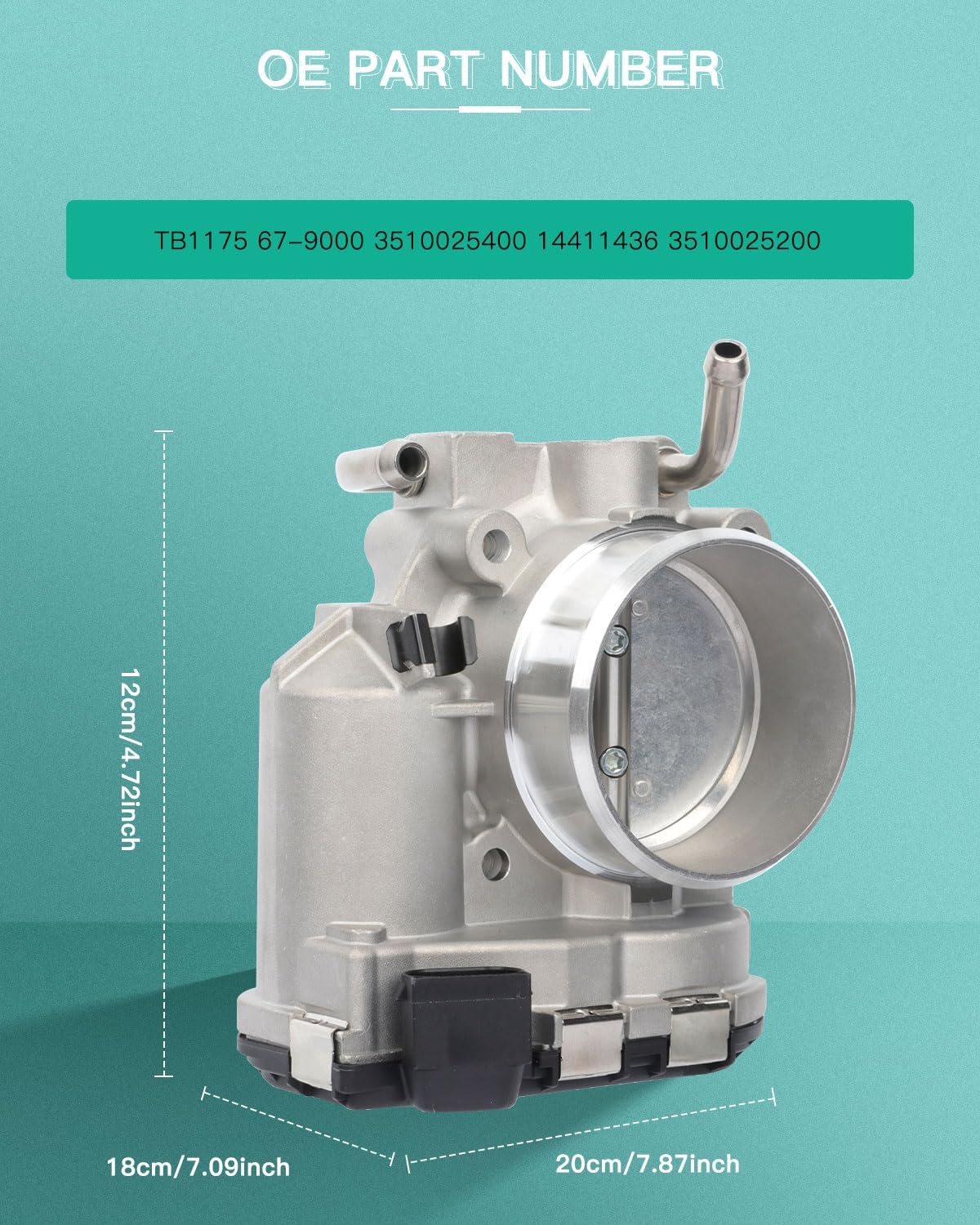 Electronic Throttle Body Fits for 2007-2011 for Kia for Rondo 4door 2.4L EX, 2011-2013 for Kia for Sportage 4door 2.4L LX, TB1175 Throttle Body Actuator