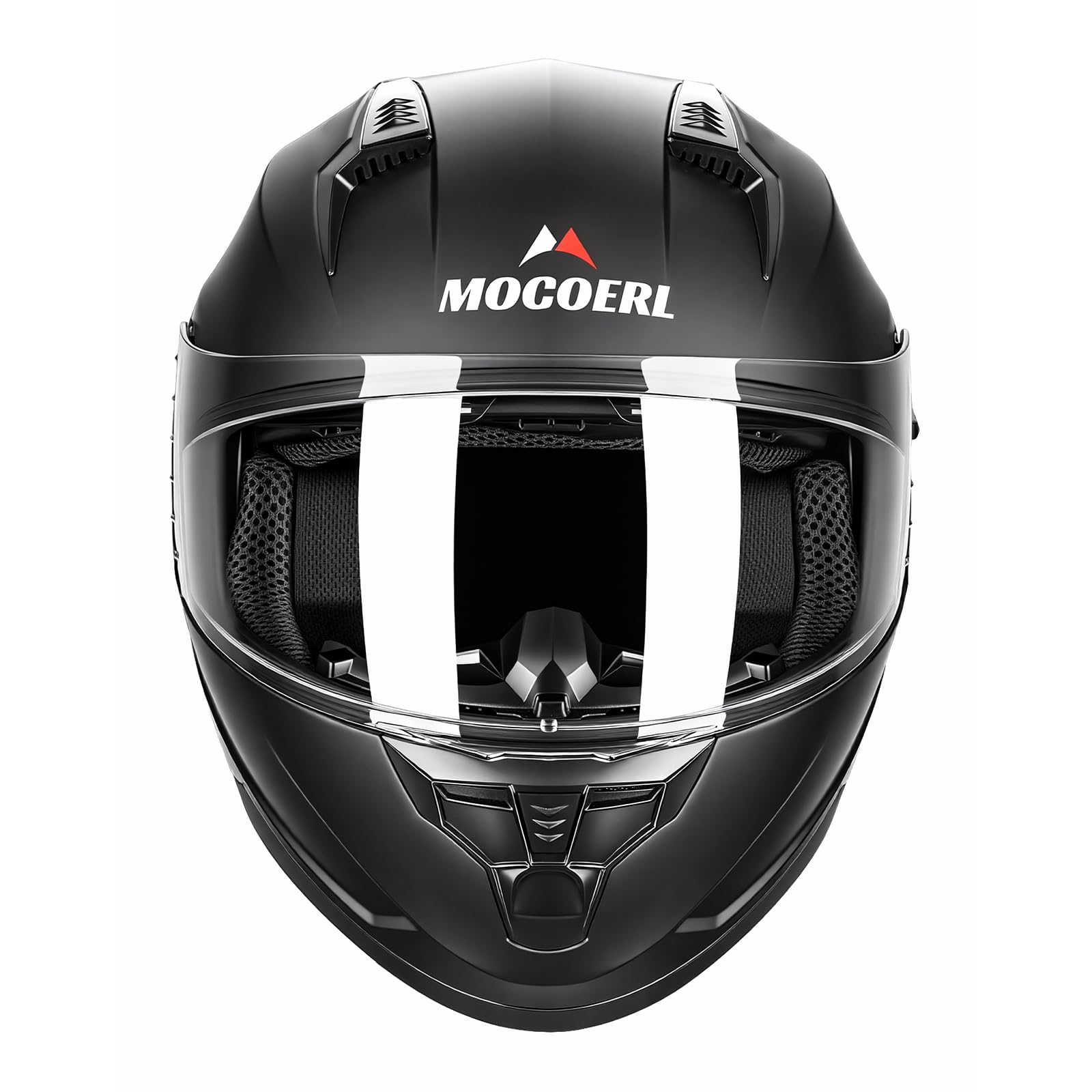 Integralhelm mit Sonnenblende | Motorradhelm Integralhelme | Motorradhelm Integralhelm Mofahelm ECE 22.06 | Kinn- & Kopfbelüftung | für Damen und Herren | Schwarz