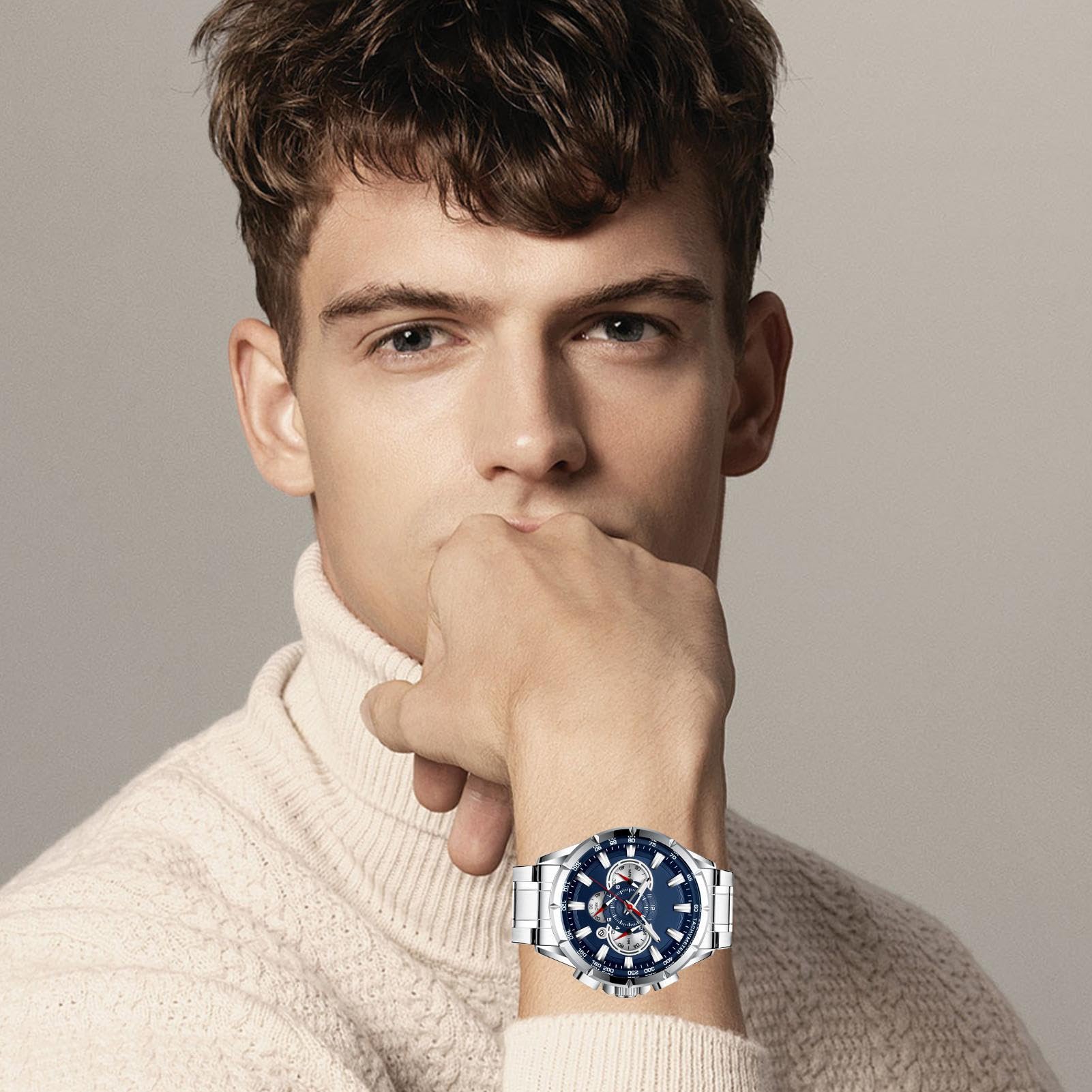 Generisch Reloj de pulsera para hombre de metal clásico pulsera mecánica