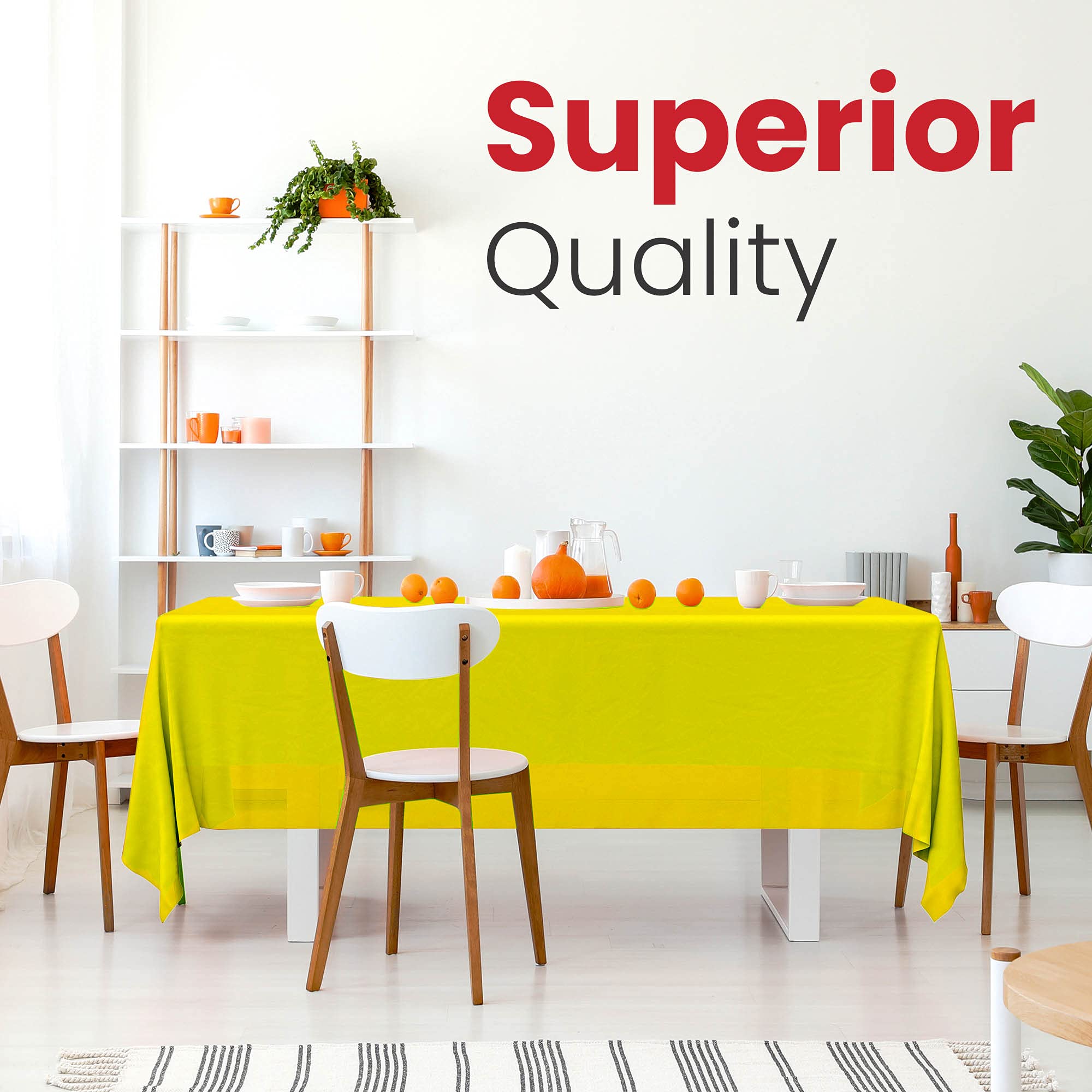 14 sztuk jednorazowych żółtych plastikowych obrusów premium – 137 x 274 cm, prostokątne plastikowe obrusy – kolory. czerwony, niebieski, czarny, biały, zielony, złoty, różowy – do użytku wewnątrz lub