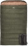 TETON Sports Mammoth Queen-Size Double sac de couchage; chaud et confortable pour le camping familial