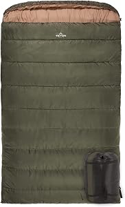 TETON Sports Mammoth Queen-Size Double Sleeping Bag; Warm and Comfortable for Family Camping