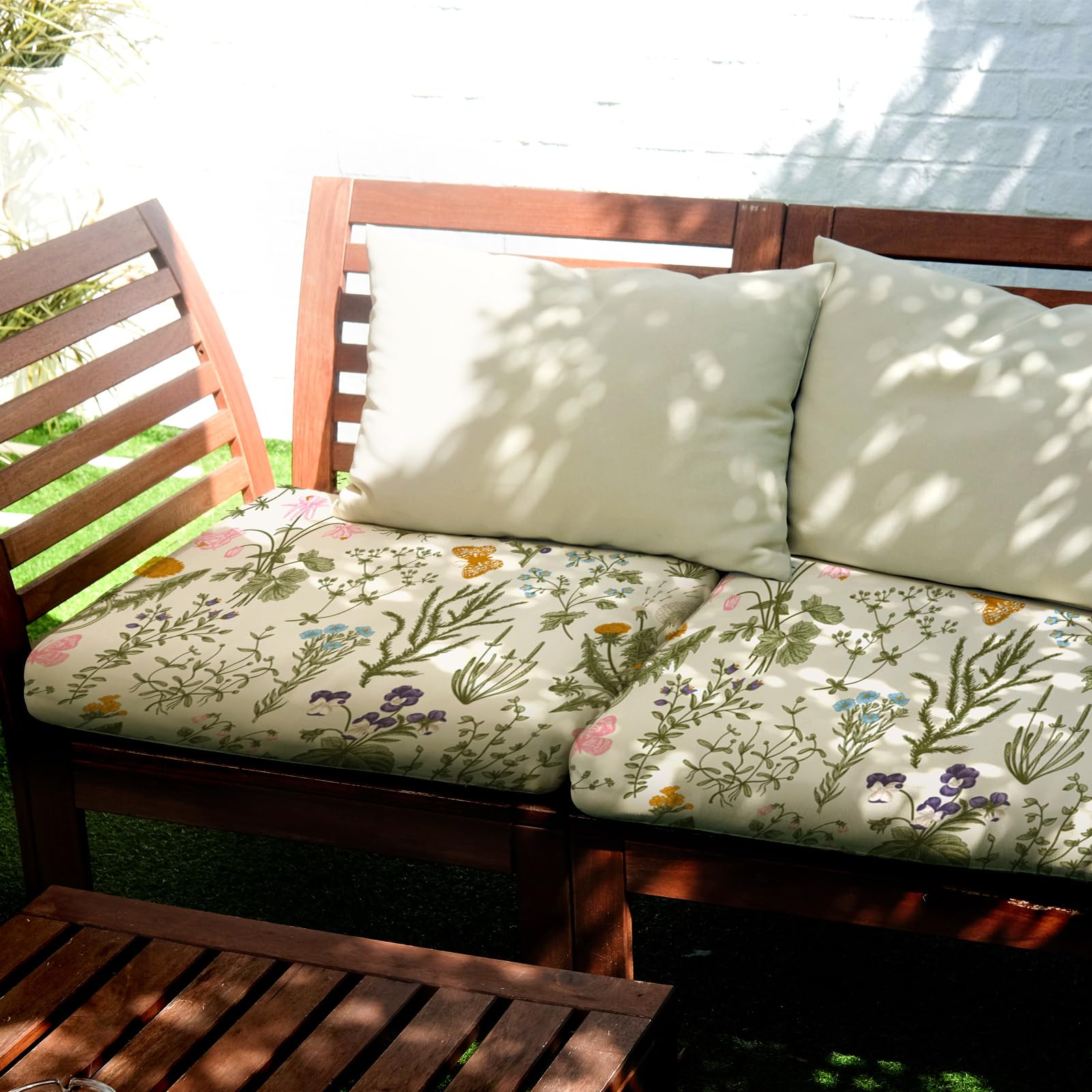 Floral Sofa Covers - 8 Piece Wildflower Patio Cushions -5 Floral Sofa Covers - 8 Piece Wildflower Patio Cushions -5