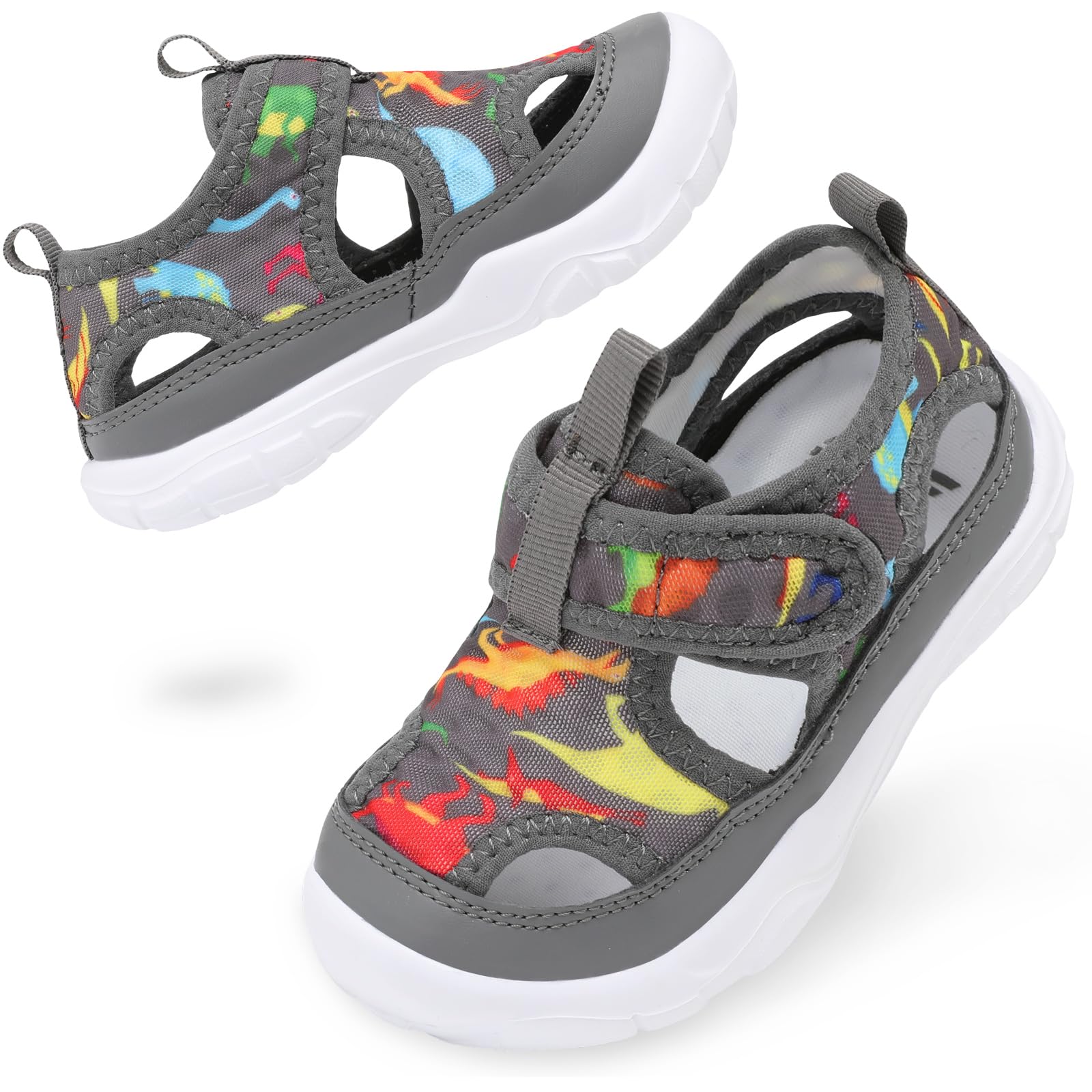 BARERUN Kids Water Shoes Boys Girls Barefoot Aqua Socks for Swim Surf Pool Beach Sport Lightweight Breathable Sandal Athletic Slip-On Sneaker for Toddler Outdoor Indoor