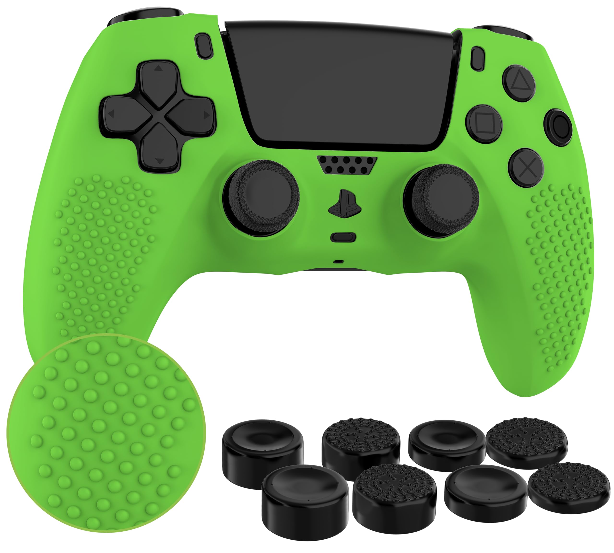MyGadget Funda de Silicona Mando PS5 - con 8 Botones de Thumbsticks (2 Pares Altos | 2 Pares Bajos) - Carcasa para PlayStation 5 Dualsense Wireless en Naranja — view 15