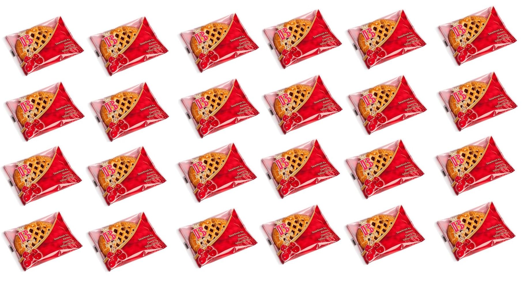 24 Packungen Boom Kirschkuchen a 90 Gramm + Space Keks gratis a 45 g von Onlineshop Bormann