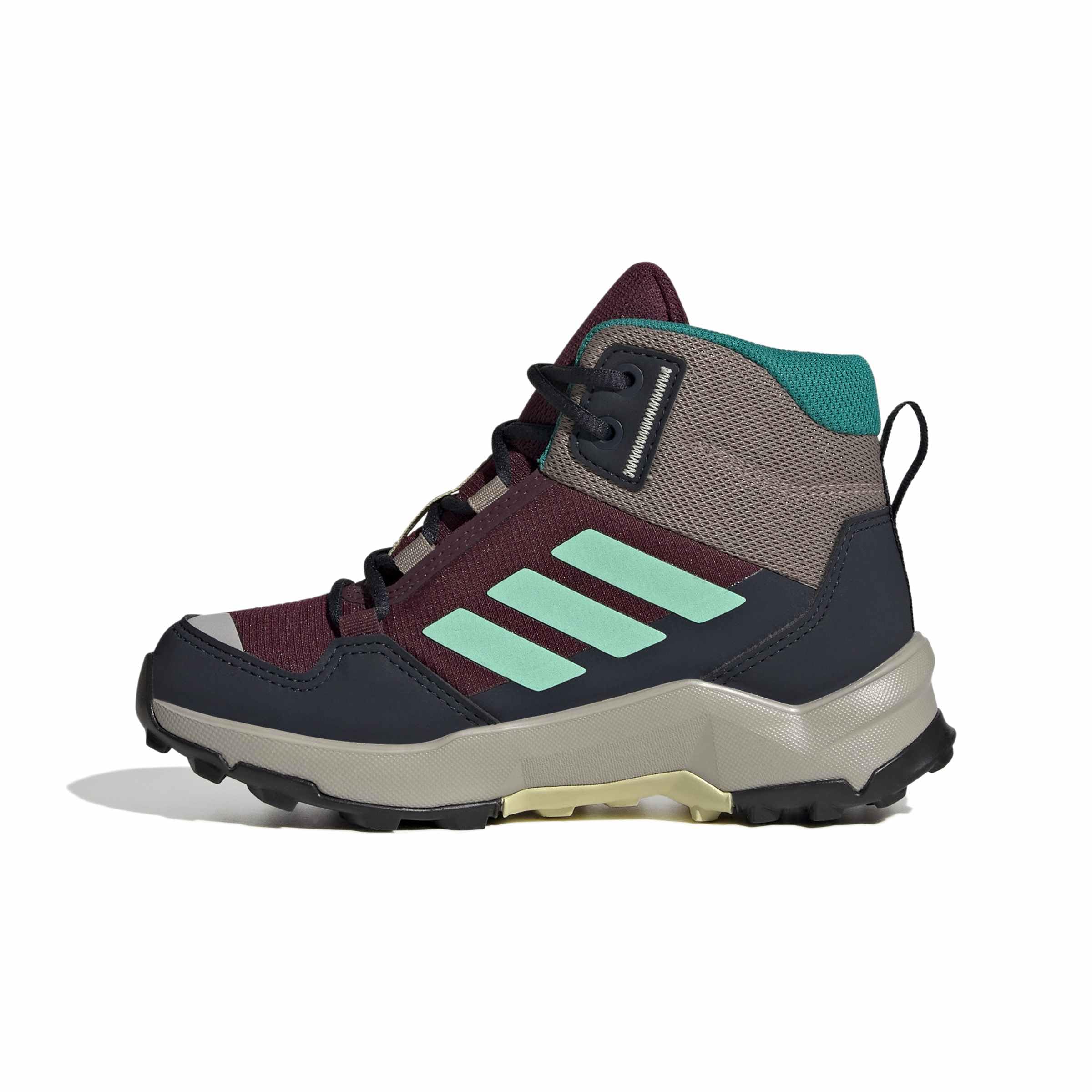 adidas Unisex Kids Terrex Ax4R Mid Rain.Rdy Hiking Shoes, Maroon/Pulse Mint/Chalky Brown, 10 UK Child