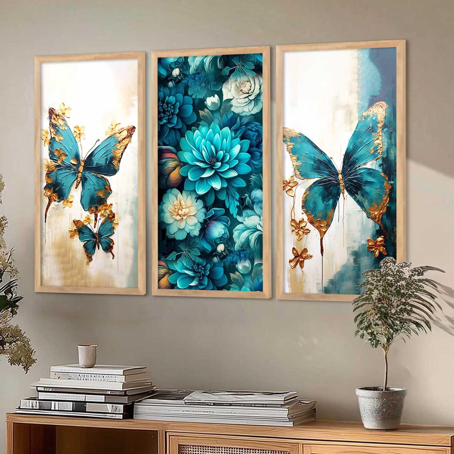 Modern Wall Art Paintings - Set of 3 -5 Modern Wall Art Paintings - Set of 3 -5