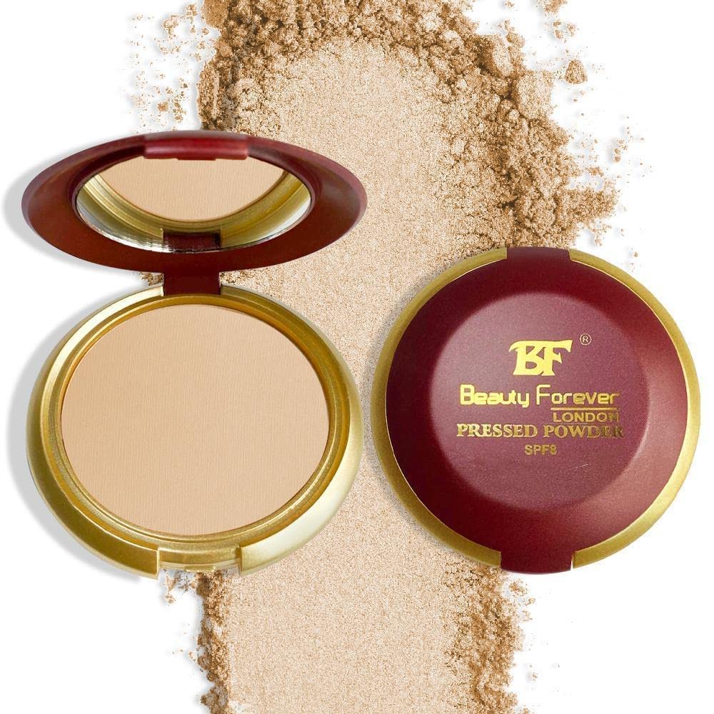 Pressed Powder, Lightweight Matte Finish Face Powder, Buildable & Long Lasting Shine Control, Suitable for all Skin Types, Friendly Cool Natural Looks, Available in 12 Shades (PP104)
