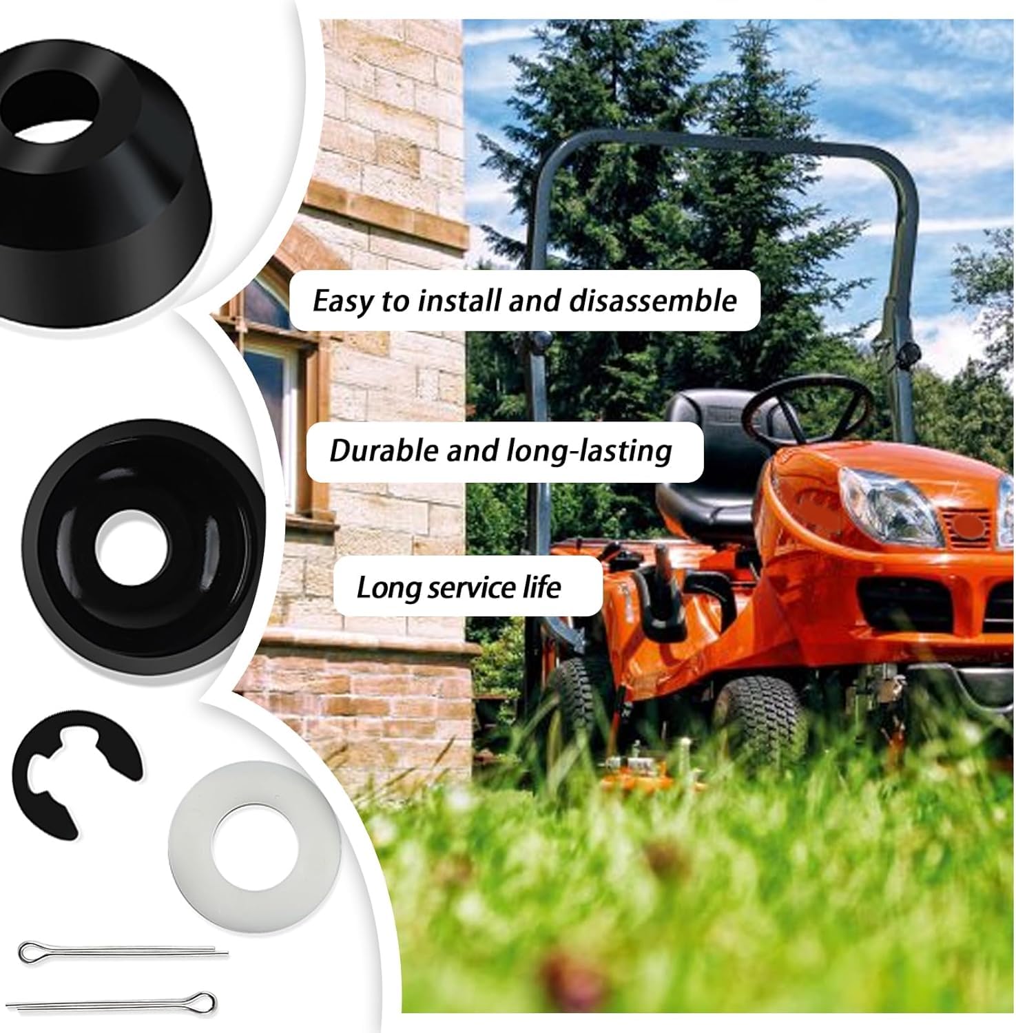 Cache-poussière Biellette De Direction - Kit Bottes Caoutchouc - Compatible Kubota BX - Haute Résistance