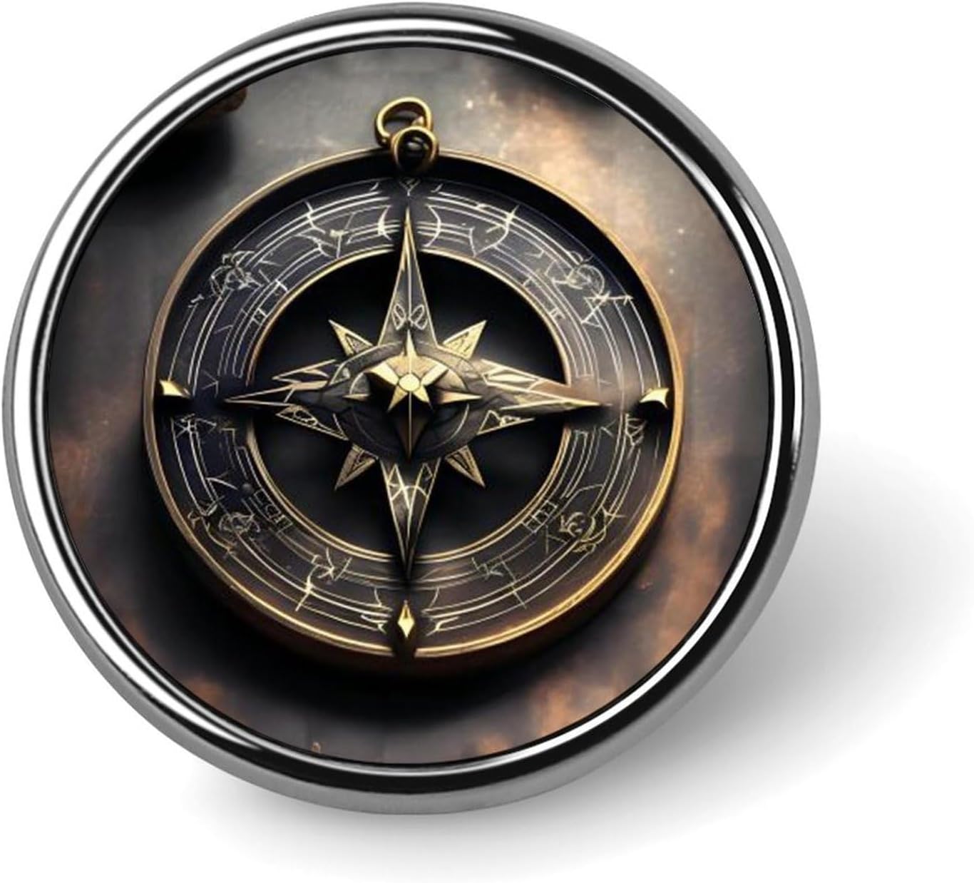 Round Pin Badge with Secure Pinback for Clothes Hats Bags