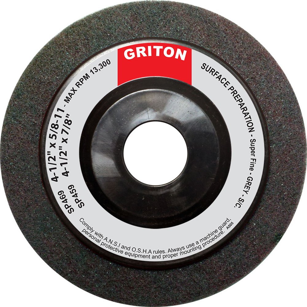 Gritongriton sp459 silicon carbide surface preparation wheel, 4-1/2" x 7/8" (pack of 10)