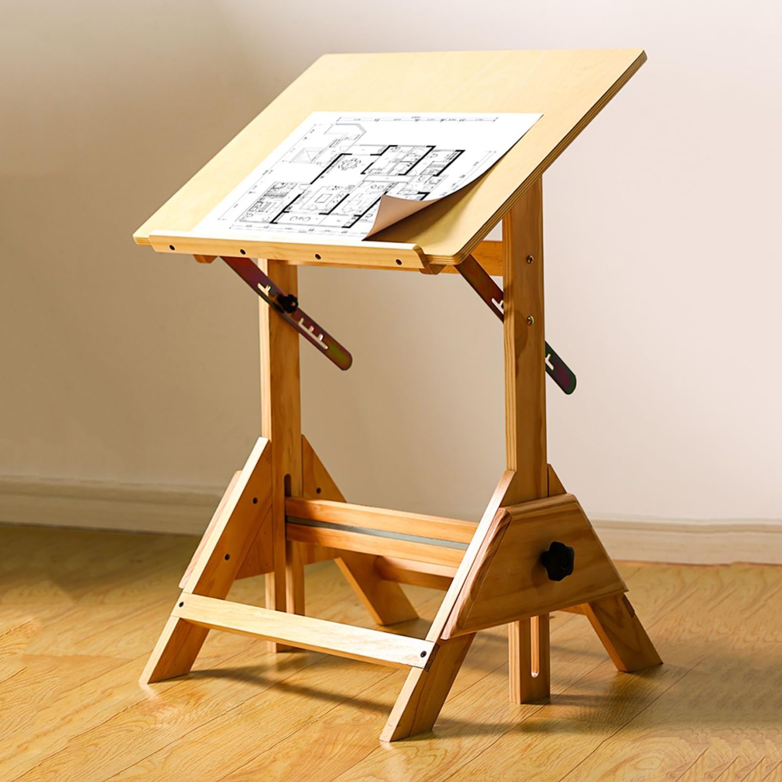 Chevalet De Table En Bois Réglable Pour Artistes - Hauteur Et Angle Ajustables - Idéal Pour Peinture, Dessin Ou Bureau - 11