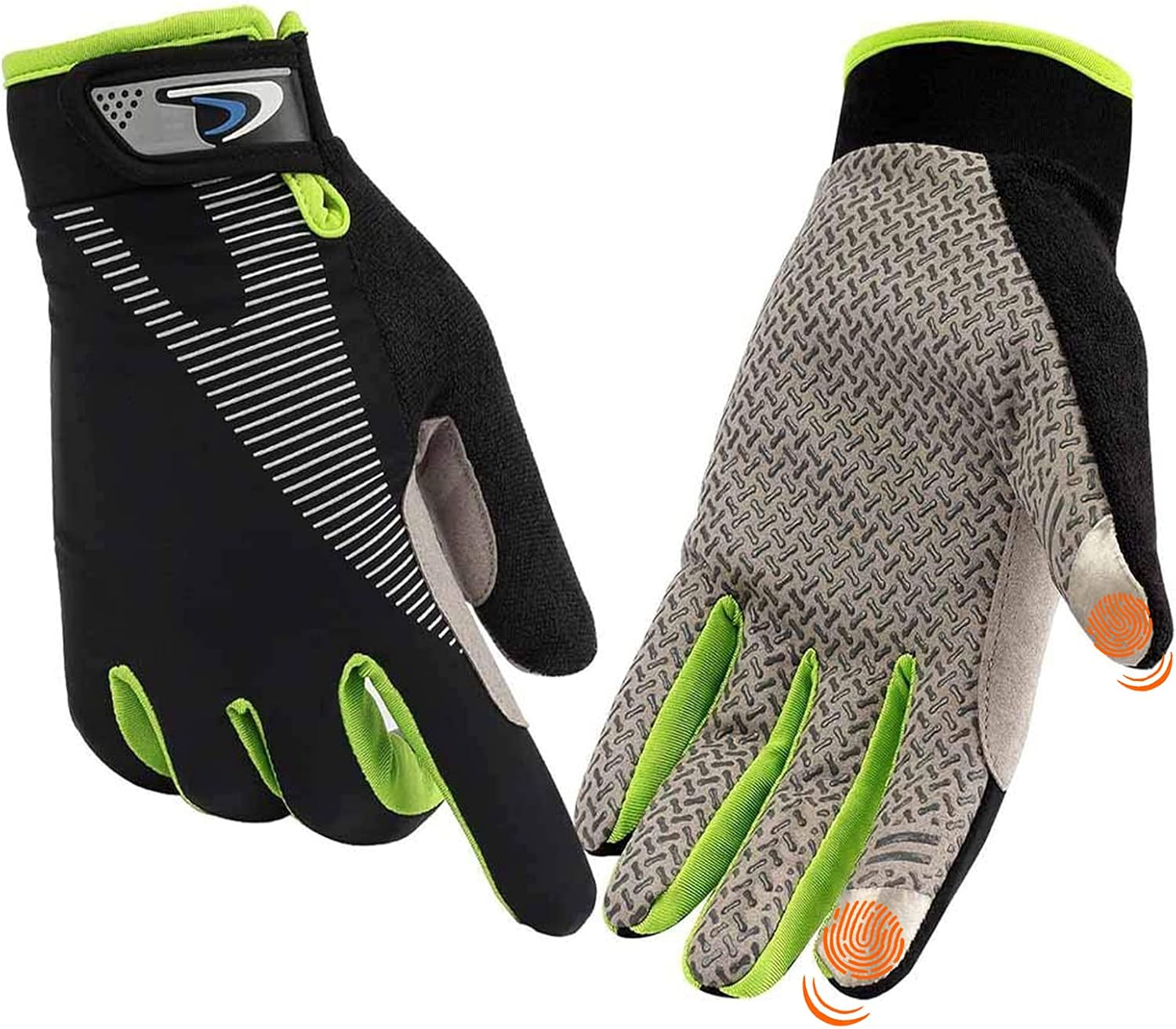 FUDOSAN Cycling Gloves Touchscreen Gym Workout Gloves Breathable Non-Slip Thin Fitness Gloves for Training, Exercise, Weightlifting Hanging, Rowing, Biking for Men Women