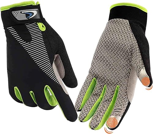 FUDOSAN Guantes de ciclismo para pantalla táctil, guantes de entrenamiento para gimnasio, transpirables, antideslizantes, guantes de fitness