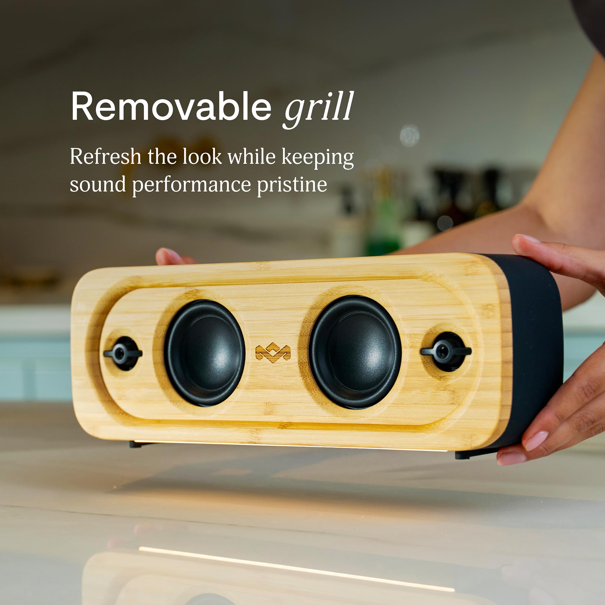 Marley House of Get Together Go Altoparlante Bluetooth Portatile 30W - Nero | Sostenibile, Cassa Wireless con Batteria 20H, Impermeabile IP67, 3 Modalità EQ, Ingresso AUX e Apribottiglie, Potente