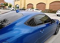 Vista 6 de iJDMTOY Ventana lateral trasera izquierda/derecha con acabado mate estilo carreras, ventanilla de aire/persiana compatible con Scion FR-S 2013-2016