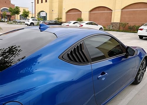 Miniatura 6 de iJDMTOY Ventana lateral trasera izquierdaderecha con acabado mate estilo carreras, ventanilla de airepersiana compatible con Scion FR-S 2013-2016,