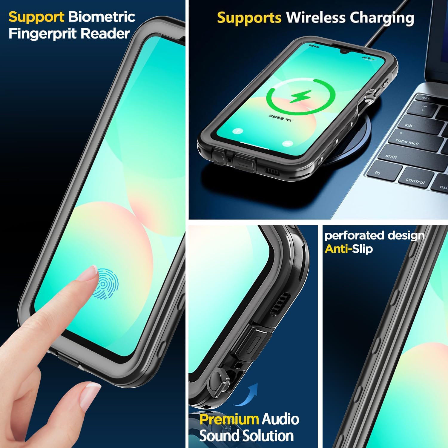 AICase for Samsung Galaxy A26 Case Waterproof Clear,Dustproof and Shockproof,IP68 Certified Real 360 Full Body Protection Fully Sealed Underwater Cover for Galaxy A26 6.7" 2025